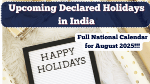 Full National Calendar for August 2025